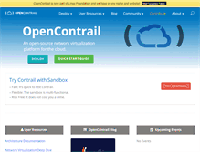 Tablet Screenshot of opencontrail.org